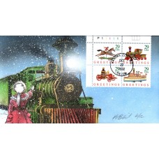 #2711-14 Christmas Toys Plate Bevil FDC