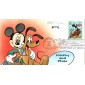 #3912 Mickey Mouse and Pluto Bevil FDC