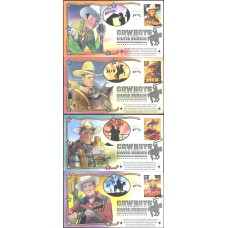 #4446-49 Cowboys of the Silver Screen Bevil FDC Set