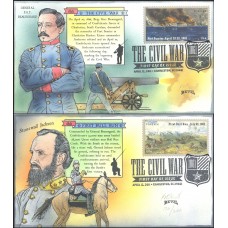 #4522-23 Civil War - 1861 Bevil FDC Set