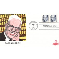 #2184 Earl Warren B Line FDC