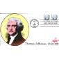 #2185 Thomas Jefferson B Line FDC