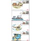 #2434-37 Traditional Mail B Line FDC Set