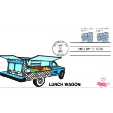 #2464 Lunch Wagon 1890s B Line FDC