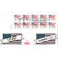 #2528 Flag with Olympic Rings B Line FDC