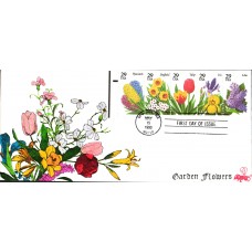 #2760-64 Spring Garden Flowers B Line FDC