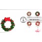 #3249-52 Christmas Wreaths B Line FDC