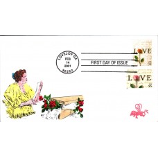#3497//99 Love Letter and Rose B Line FDC