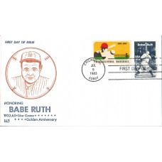 #2046 Babe Ruth Combo Bradybaugh FDC