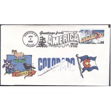 #3566 Greetings From Colorado Byrnes FDC