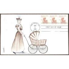 #1902 Baby Buggy 1880s C & C FDC