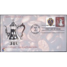 #3754 Silver Coffeepot C-Cubed FDC