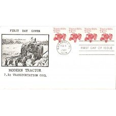 #2127 Tractor 1920s Coin 4 FDC