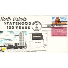 #2403 North Dakota Statehood Combo Coin 4 FDC