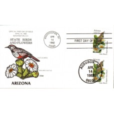 #1955 Arizona Birds - Flowers Collins FDC