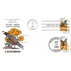 #1957 California Birds - Flowers Collins FDC