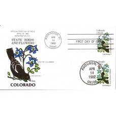 #1958 Colorado Birds - Flowers Collins FDC