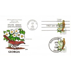 #1962 Georgia Birds - Flowers Collins FDC