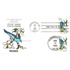 #1964 Idaho Birds - Flowers Collins FDC