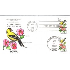 #1967 Iowa Birds - Flowers Collins FDC