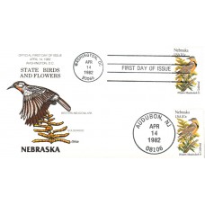 #1979 Nebraska Birds - Flowers Collins FDC