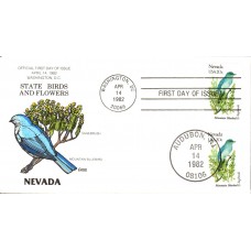 #1980 Nevada Birds - Flowers Collins FDC