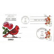 #1987 Ohio Birds - Flowers Collins FDC