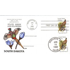 #1993 South Dakota Birds - Flowers Collins FDC