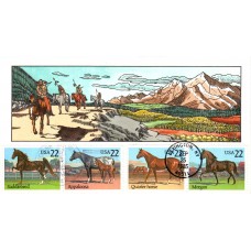 #2155-58 American Horses Collins FDC