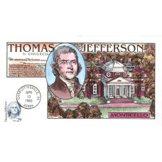 #2185 Thomas Jefferson Collins FDC