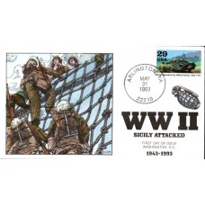 #2765c Sicily Attacked Collins FDC