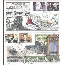#3061-64 Pioneers of Communication Collins FDC Set