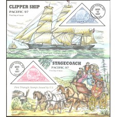 #3130-31 Pacific 1997 Triangles Collins FDC Set