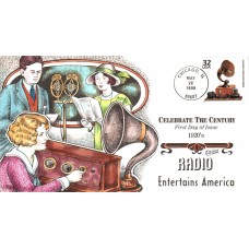 #3184i Radio Entertains America Collins FDC