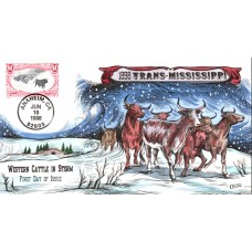 #3210 Western Cattle in Storm Collins FDC