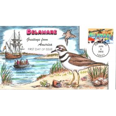 #3568 Greetings From Delaware Collins FDC