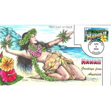 #3571 Greetings From Hawaii Collins FDC