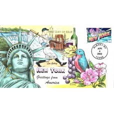 #3592 Greetings From New York Collins FDC