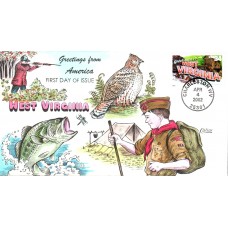 #3608 Greetings From West Virginia Collins FDC