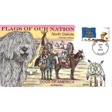 #4312 FOON: North Dakota Flag Collins FDC