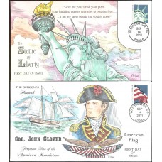 #4561-62 Lady Liberty - Flag Collins FDC Set