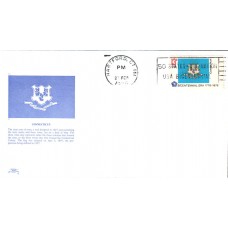 #1637 Connecticut State Flag Colonial FDC