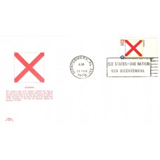 #1654 Alabama State Flag Colonial FDC