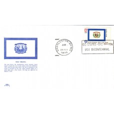 #1667 West Virginia State Flag Colonial FDC