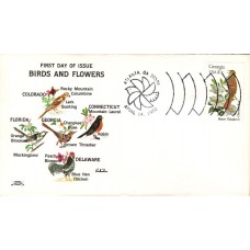 #1962 Georgia Birds - Flowers Colonial FDC