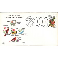 #1965 Illinois Birds - Flowers Colonial FDC