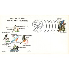 #1977 Missouri Birds - Flowers Colonial FDC