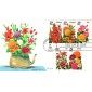 #2829-33 Summer Garden Flowers Colorano HP40 FDC