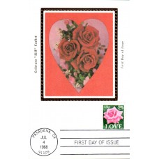 #2378 Love - Rose Colorano Maxi FDC