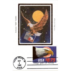 #2394 Eagle and Moon Colorano Maxi FDC